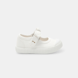 حذاء باليه قماش مع ربطة